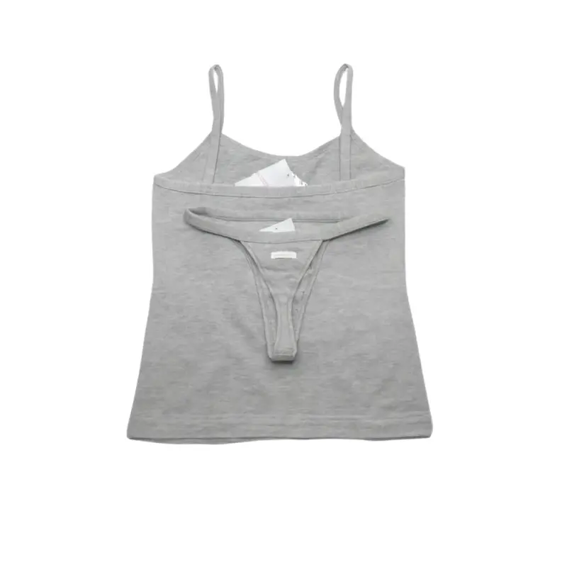 تاپ و شورت خاکستری زنانه مینودا (شورت مدل اسلیپ)