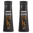 شامپو مو آگرادو مدل Keratin01 حجم 400 میلی لیتر مجموعه 2 عددی