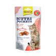 تشویقی گربه جیم کت مدل Nutri Pockets با طعم ماهی سالمون وزن 60 گرم