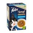 سوپ گربه بالغ فلیکس مدل Soup Original با طعم ماهی تن، ماهی کاد و ماهی فلاندر بسته 6 عددی