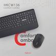کیبورد و ماوس هترون مدل HKCW136
