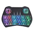 مینی کیبورد بی سیم همراه با تاچ پد مدل SUPER-RGB