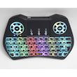 مینی کیبورد بی سیم همراه با تاچ پد مدل SUPER-RGB