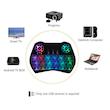 مینی کیبورد بی سیم همراه با تاچ پد مدل SUPER-RGB