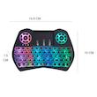 مینی کیبورد بی سیم همراه با تاچ پد مدل SUPER-RGB