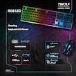 کیبورد و موس مخصوص بازی تی ولف مدل TF230، سوییچ ممبران، Full size، نورپردازی LED RGB 