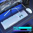 ست گیمینگ رایکو مدل T28 کد 2024-WHITE BLUE