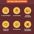 کیبورد مخصوص بازی جرتک مدل DK-600A PUNK