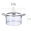 قابلمه لراوا مدل شیشه ای کد 3/5L سایز 20