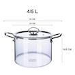 قابلمه لراوا مدل شیشه ای کد 4/5L سایز 20