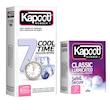 کاندوم کاپوت مدل Cool Time بسته 12 عددی به همراه کاندوم کاپوت مدل Classic Lubricated بسته 3 عددی