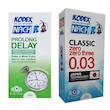کاندوم ناچ کدکس مدل PROLONG DELAY بسته 12 عددی به همراه کاندوم ناچ کدکس مدل CLASSIC 0.03 بسته 12 عددی