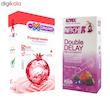 کاندوم ایکس دریم مدل Pomegranate بسته 12 عددی به همراه کاندوم تاخیری کدکس مدل Double Delay بسته 10 عددی