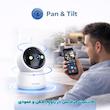 دوربین امنیتی تحت شبکه فضای داخلی وونک مدل M2 3mp با اتصال بی‌سیم، چرخش 360 درجه، تشخیص حرکت و مکالمه دوطرفه