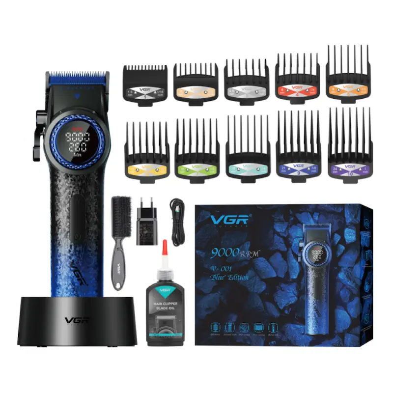 ماشین اصلاح موی سر و صورت وی‌جی‌ار مدل V-001 Blue Edition[محصول اوریجینال]