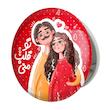 آینه جیبی خندالو طرح عاشقانه مدل تاشو کد 27115 