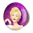 آینه جیبی خندالو طرح مرلین مونرو Marilyn Monroe مدل تاشو کد 3986 