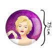 آینه جیبی خندالو طرح مرلین مونرو Marilyn Monroe مدل تاشو کد 3986 