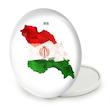 آینه جیبی خندالو طرح پرچم ایران مدل تاشو کد 23933 