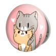 آینه جیبی خندالو طرح گربه Cat مدل تاشو کد 23315 