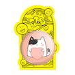 آینه جیبی خندالو طرح گربه Cat مدل تاشو کد 23311 