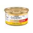 کنسرو غذای گربه بالغ گورمت مدل Gold Fondant بافت مغزدار با طعم مرغ وزن 85 گرم