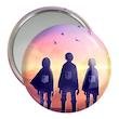 آینه جیبی خندالو مدل میکاسا و ارن و آرمین انیمه اتک آن تایتان Attack on Titan  کد 11053