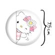 آینه جیبی خندالو طرح هلو کیتی Hello Kitty مدل تاشو کد 2474 