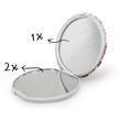 آینه جیبی خندالو طرح گل مدل تاشو کد 5464 
