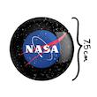 آینه جیبی خندالو طرح ناسا NASA مدل تاشو کد 1936 