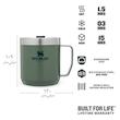 تراول ماگ استنلی مدل CLASSIC LEGENDARY CAMP MUG کد F2021 گنجایش 0.35 لیتر
