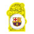 آینه جیبی خندالو مدل باشگاه بارسلونا FC Barcelona  کد 2094