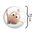 آینه جیبی خندالو طرح پرندگان خشمگین Angry Birds مدل تاشو کد 13864 