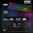 کیبورد گیمینگ گرین مدل GK802-RGB، مکانیکال سوییچ آبی، Full-Size، نورپردازی RGB