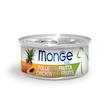 کنسرو غذای گربه بالغ مونژه مدل Monge Fruits طعم مرغ، آناناس، سیب و پاپایا وزن 80 گرم