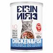 کنسرو غذای گربه بالغ دیرین دیرین مدل Chunk طعم مرغ و ماهی وزن 425 گرم