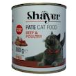 کنسرو غذای گربه شایر مدل BEEF & POULTRY وزن 800 گرم