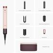 سشوار برس‌دار حالت‌دهنده 1300 وات دایسون مدل Airwrap id HS08 Straight+Wavy، موتور BLDC، وزن 630 گرم، دارای سری شانه‌دار، سری برس‌دار گرد پهن، کیف نگه‌دارنده، خشک‌کن ملایم، متمرکز‌کننده باریک، متمرکز‌کننده پهن با ویژگی فرکنندگی، صاف‌کنندگی، حجم‌دهندگی