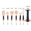 سرویس کفگیر و ملاقه 7 پارچه  شاهین مدل Steela