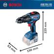 پیچ گوشتی شارژی چکشی بوش مدل براشلس هوشمند کد GSB 18V-50 EC