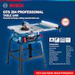  اره میزی نجاری بوش مدل حرفه ای GTS 254 Professional با پایه و تیغ برش