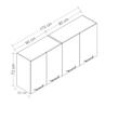 کابینت دیواری فلفور کابینت مدل 170 cm مجموعه دو عددی