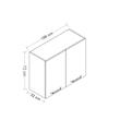  کابینت دیواری فلفور کابینت مدل 100 cm 