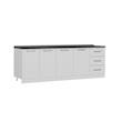 کابینت زمینی فلفور کابینت مدل 240 cm مجموعه 3 عددی