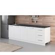 کابینت زمینی فلفور کابینت مدل 240 cm مجموعه 3 عددی