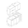 کابینت آشپزخانه فلفور کابینت مدل 160 cm مجموعه 5 عددی
