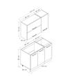 کابینت آشپزخانه فلفور کابینت مدل 120 cm مجموعه 4 عددی