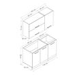 کابینت آشپزخانه فلفور کابینت مدل 140 cm مجموعه 4 عددی