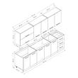 کابینت آشپزخانه فلفور کابینت مدل 270 cm مجموعه 7 عددی