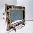 تابلو آینه مدل جهان به اعتبار خنده تو زیباست سایز 29x22 سانتی متر 